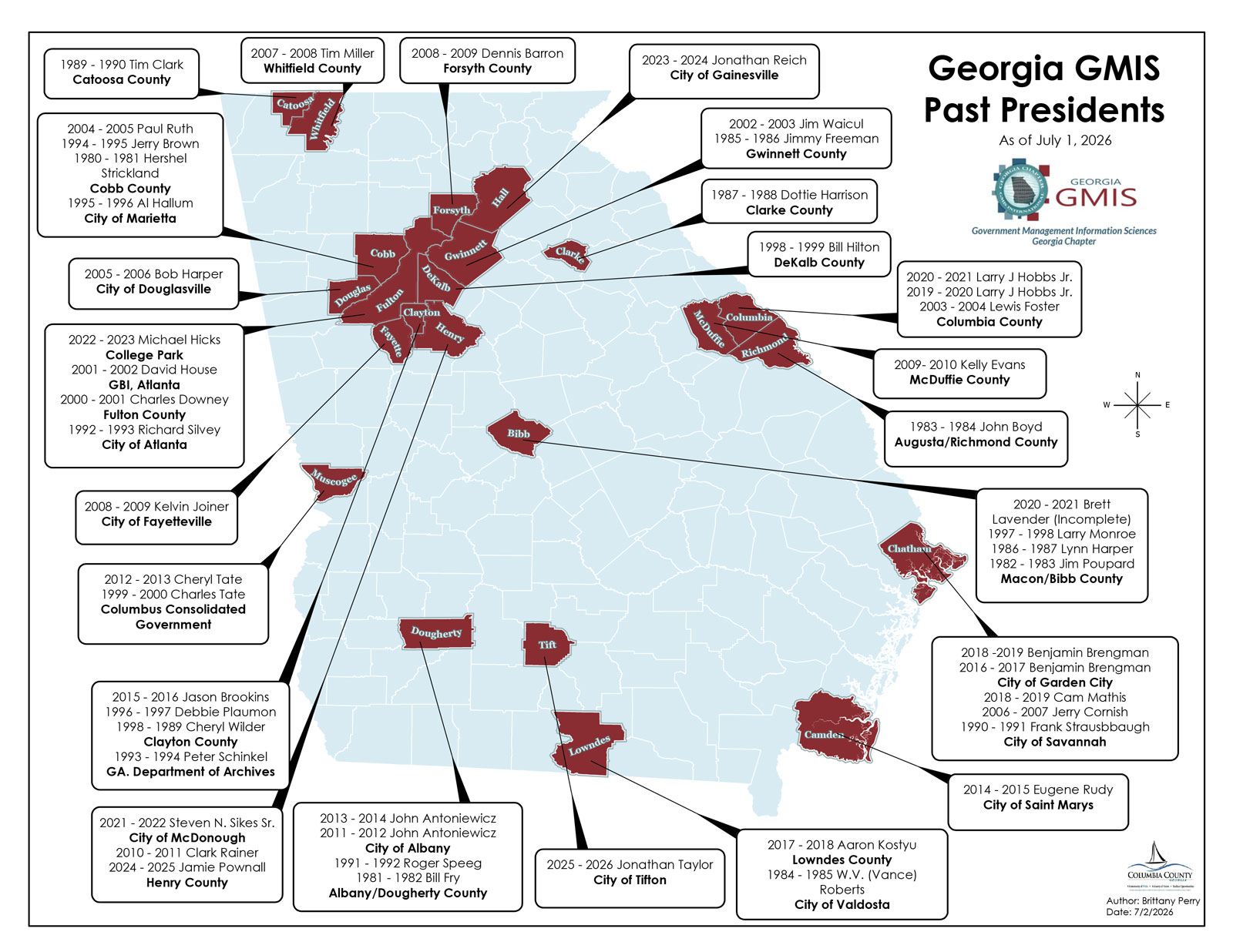 Past Presidents Map